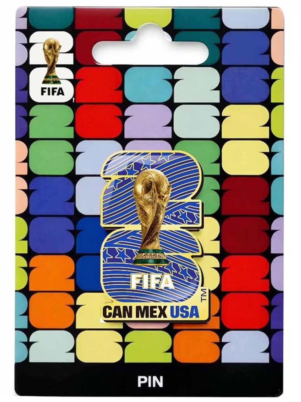 FIFA World Cup 'CAN MEX USA' Gold Enamel Pin